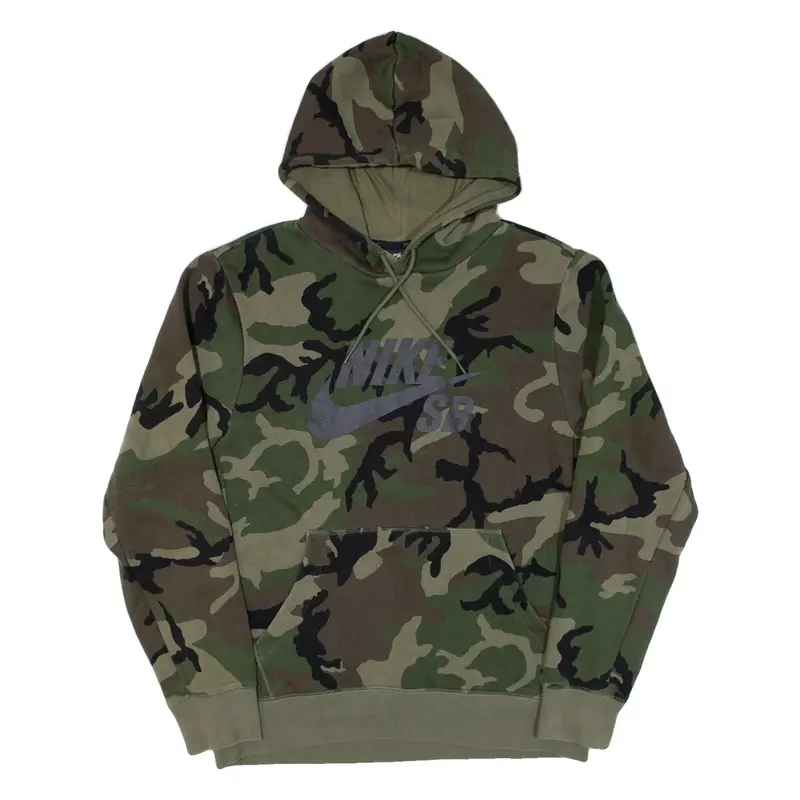 NIKE SB Camouflage Mens Green Hoodie M