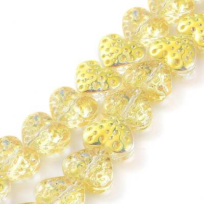 Electroplate Transparent Glass Beads Strands
