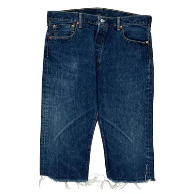 501 Levis Denim Shorts - 36W 17L Dark Wash Cotton