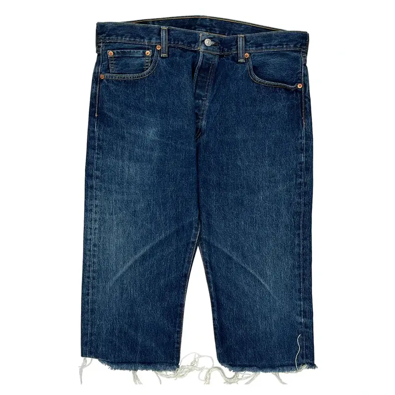 501 Levis Denim Shorts - 36W 17L Dark Wash Cotton