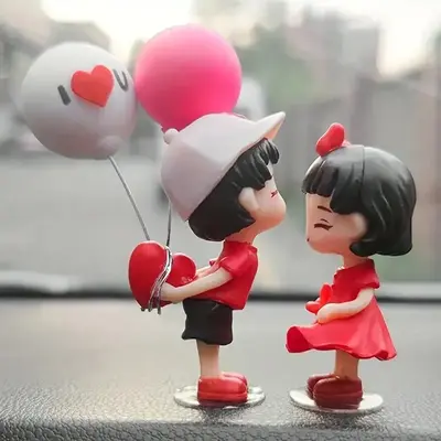 Cartoon Couple Design Car Ornament, Cute Couple Car Interior Decoration, Car Interior Decoration Accessories