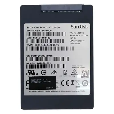 SD7SB3Q-128G-1006 SanDisk X300s 128GB Multi-Level Cell SATA 6Gb/s 2.5-Inch Solid State Drive