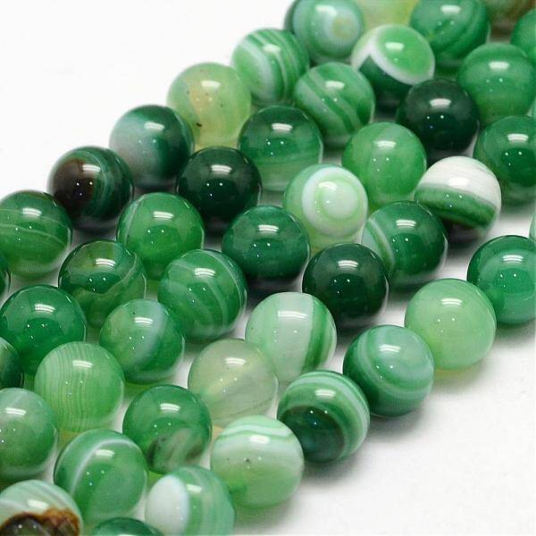 Natural Striped Agate/Banded Agate Bead Strands