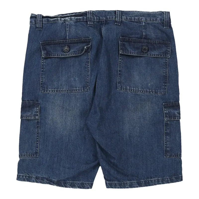 Urban Wear Cargo Shorts - 36W 10L Blue Cotton
