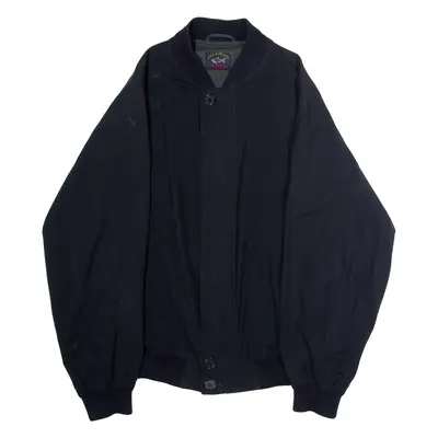 PAUL & SHARK Mens Bomber Jacket Black Wool M