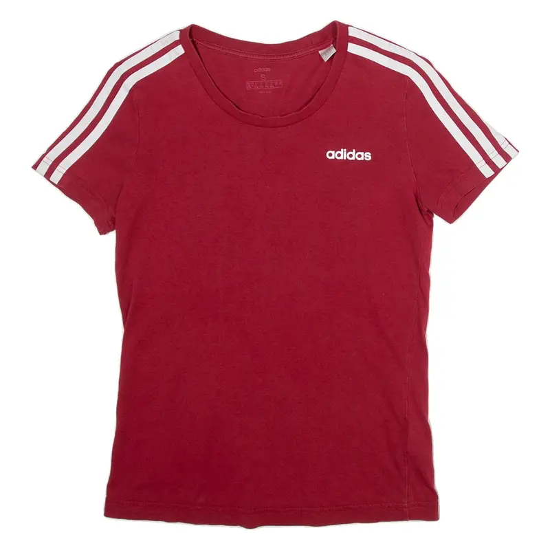 ADIDAS Womens T-Shirt Red S