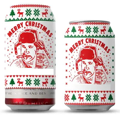 Christmas Beersy Silicone Can Cover Sleeve (GLOW) Drinkware Beverage
