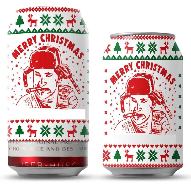 Christmas Beersy Silicone Can Cover Sleeve (GLOW) Drinkware Beverage