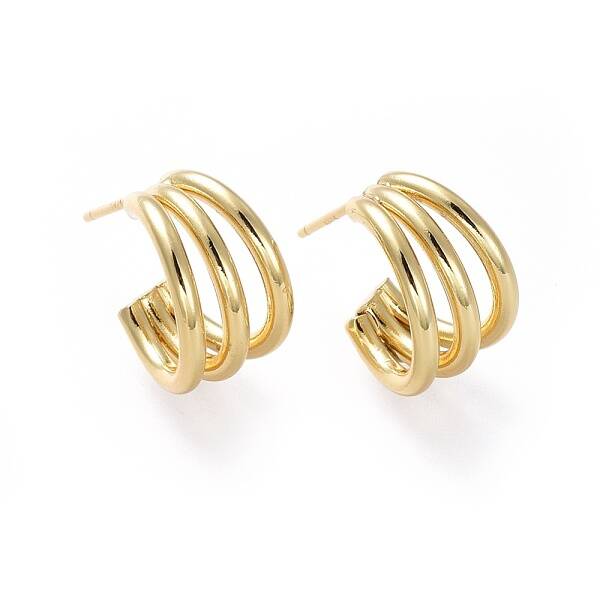 Brass Stud Earrings