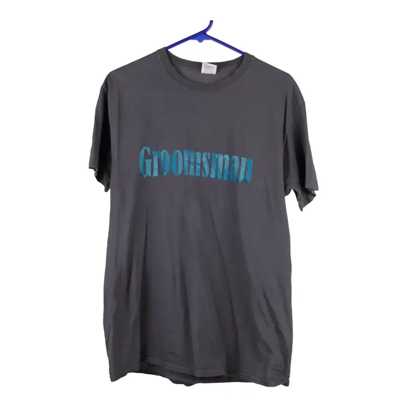 Groomsman Fruit Of The Loom T-Shirt - Medium Grey Cotton