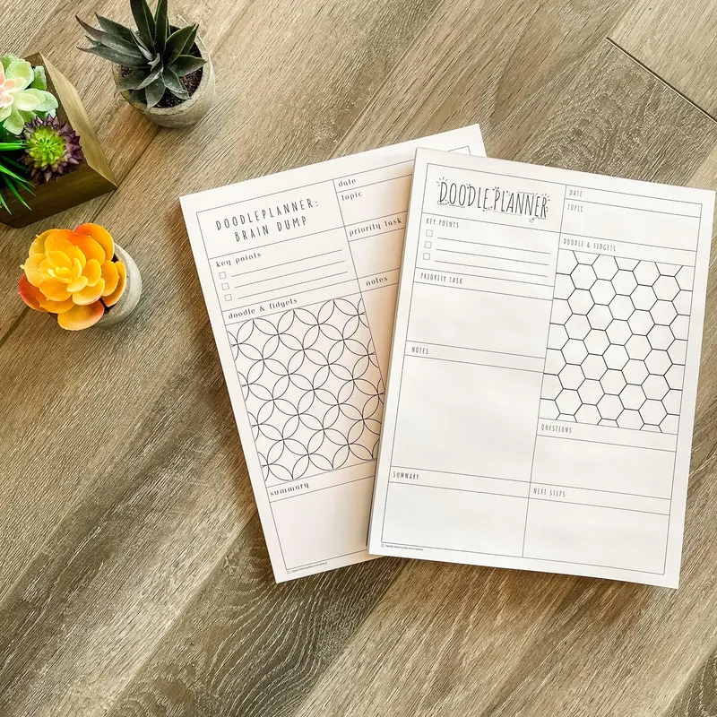 ADHD Brain Dump DoodlePlanner Desk Pad