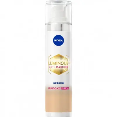 Nivea Cellular Luminous630 Fluid Cc Cream Spf 30 3 In 1 Medium, 40 Ml