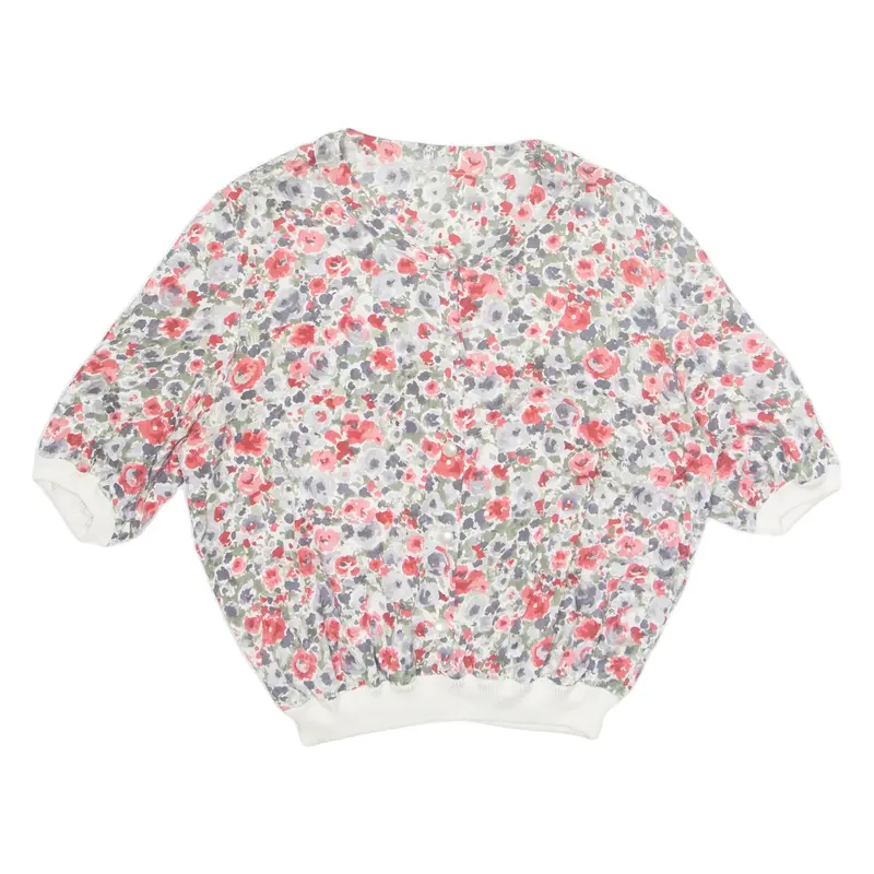 Womens Printed Blouse Grey Floral M
