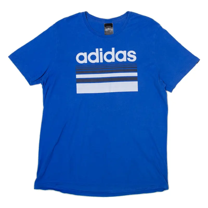 ADIDAS Mens T-Shirt Blue M
