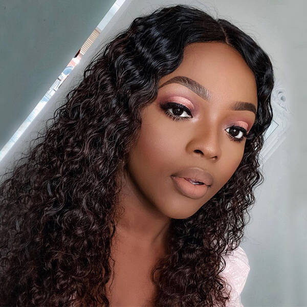 Water Wave U Part Human Hair Wig / BGMGirl