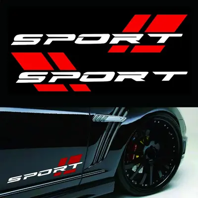 16.5x3.8 inch vinyl decal personalized car reflective sticker SPORT door decal