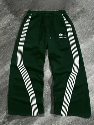 Men's Star Print Drawstring Waist Sweatpants, Casual Comfy Regular Fit Jogger Pants for Daily Wear, Men's Trousers for All Se...