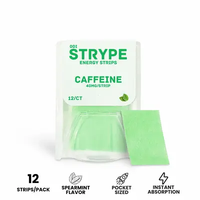 Strype Energy Caffeine Strips for Fast-Acting Energy - Sugar Free, Calorie Free, Pocket-Sized & 10x Faster Absorption than En...