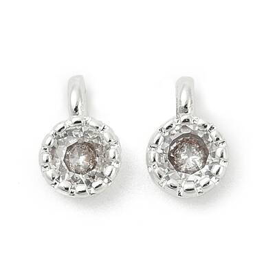 Brass Pave Cubic Zirconia Pendants