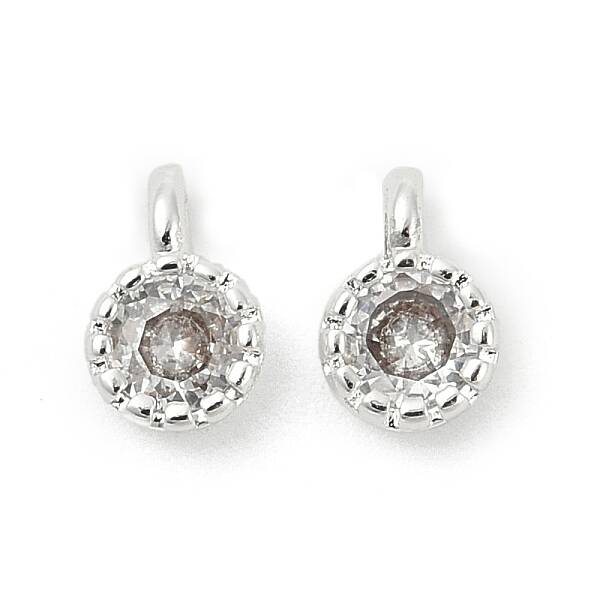 Brass Pave Cubic Zirconia Pendants