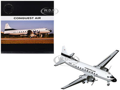 Convair C-131 Commercial Aircraft Conquest Air Cargo (N342GS) White with Black Tail Stripes Gemini 200 Series 1/200 Dieca...