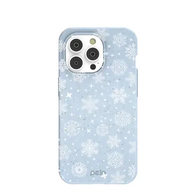 Powder Blue Let it Snow iPhone 14 Pro Case