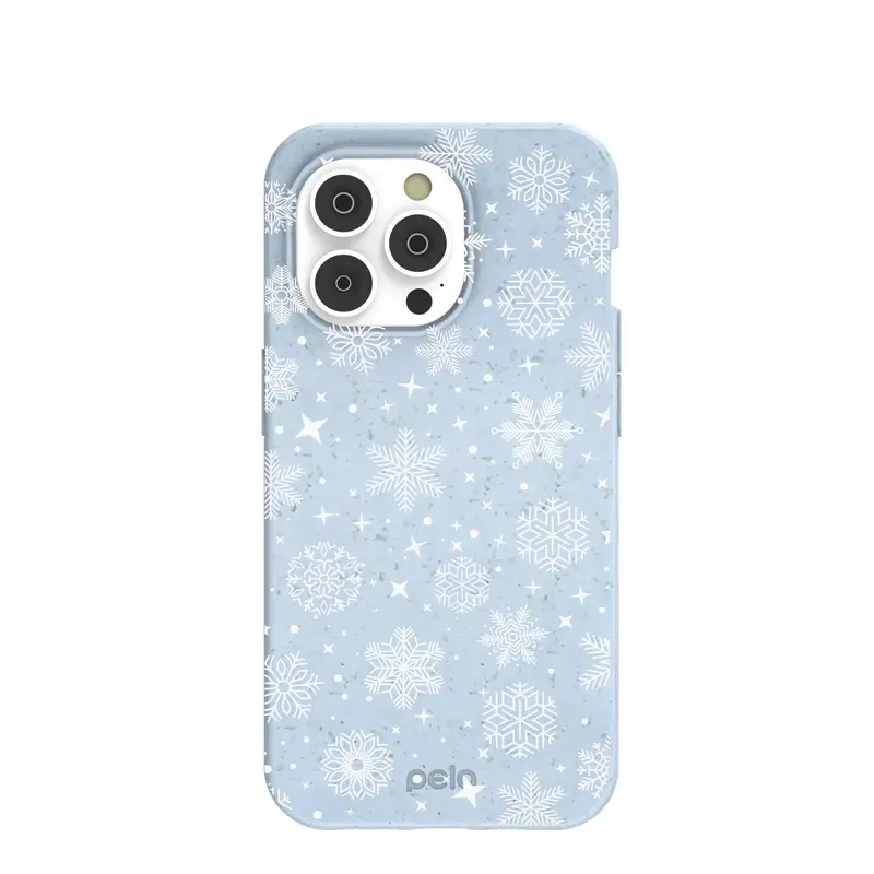 Powder Blue Let it Snow iPhone 14 Pro Case