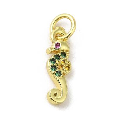 Real 18K Gold Plated Brass Pave Cubic Zirconia Pendants