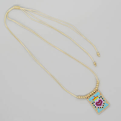Bohemian Style Handwoven Heart Pendant Necklaces for Men and Women