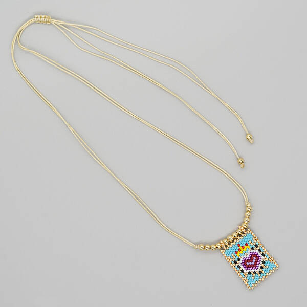 Bohemian Style Handwoven Heart Pendant Necklaces for Men and Women