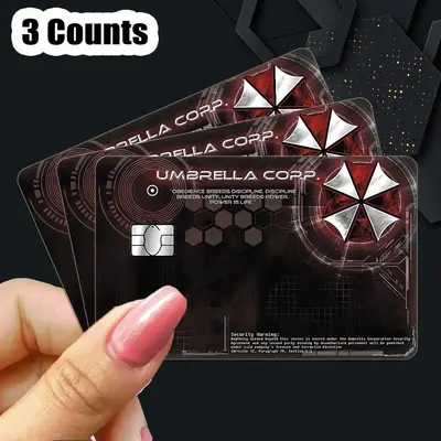 Credit Card Sticker, 3 Counts/set Ultra-thin Waterproof Scratch-resistant Decorative Card Decal, Card Full Covers Gift for Me...