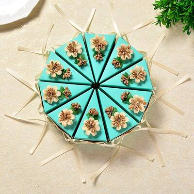 Cake-Shaped Cardboard Wedding Candy Favors Gift Boxes