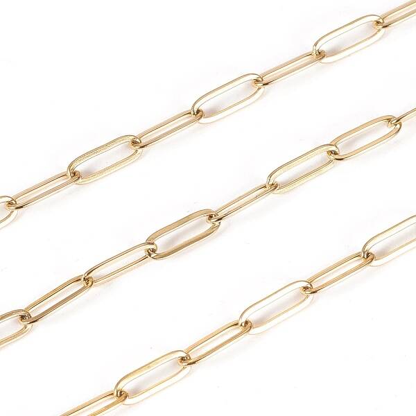 3.28 Feet Ion Plating(IP) 304 Stainless Steel Paperclip Chains