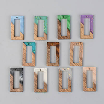 Resin & Walnut Wood Pendants