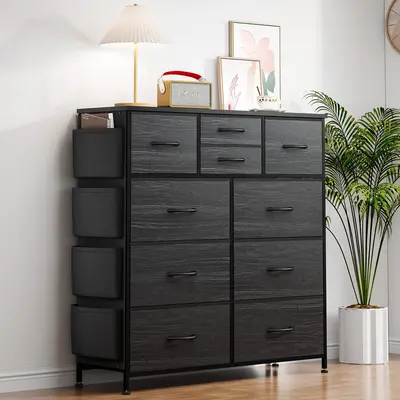 【Deals for Your Days】AOWOS 10 Drawers Dresser, Storage Unit Organizer Chest for Clothes, Tall Dressers & Chests of Drawer...
