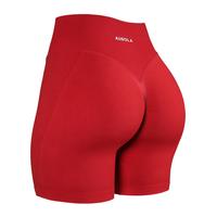 AUROLA Impressive Collection Workout Shorts for Women,High Waisted V-Shape Seam Gym Embossed Logo Athletic Fitness Short