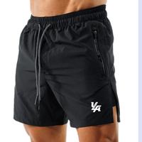 Men's Black Running Shorts Quick Dry Lightweight Athletic Workout Shorts for Gym Basketball Tennis Hiking with 2 Zipper Pocke...