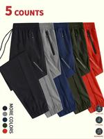 Men's Letter Print Drawstring Waist Sweatpants, Casual Comfy Breathable Pocket Jogger Pants for Running Daily Wear, Mens Pant...