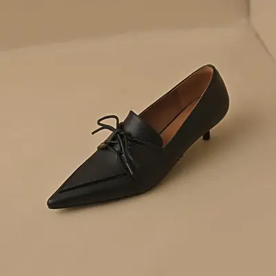 CHIKO Coralee Pointy Toe Kitten Heels Oxfords Shoes