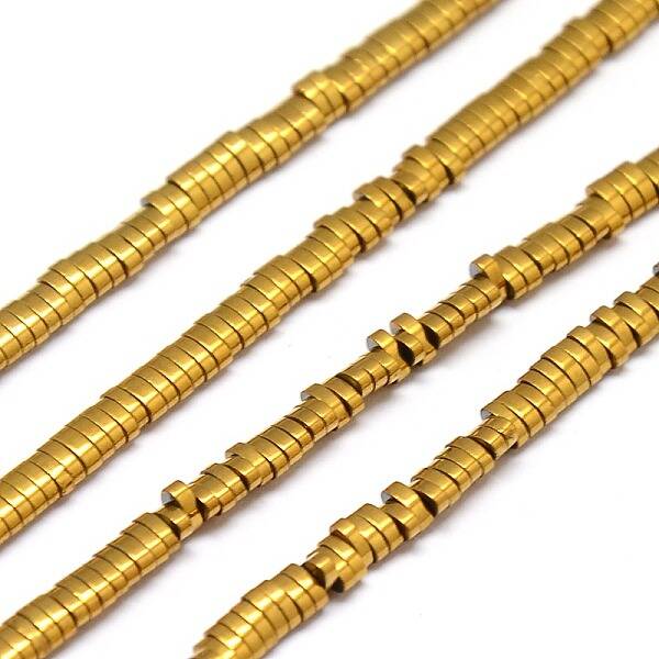 Electroplate Non-magnetic Synthetic Hematite Beads Strands