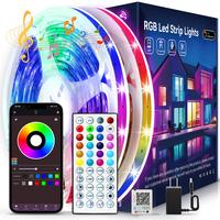 100FT 50FT RGB LED Strip Lights for Bedroom - Color Changing Light Strips with 44-Key Remote & App Control, Perfect for Gamin...