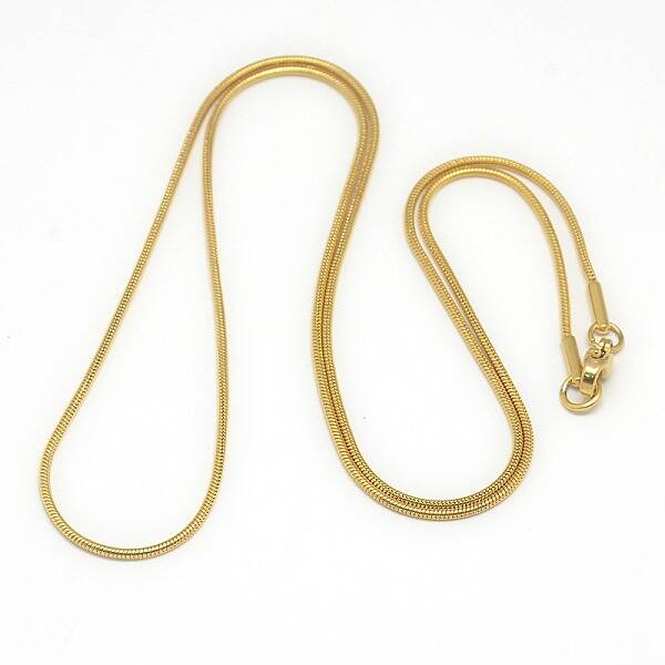 Trendy Unisex 201 Stainless Steel Snake Chain Necklaces