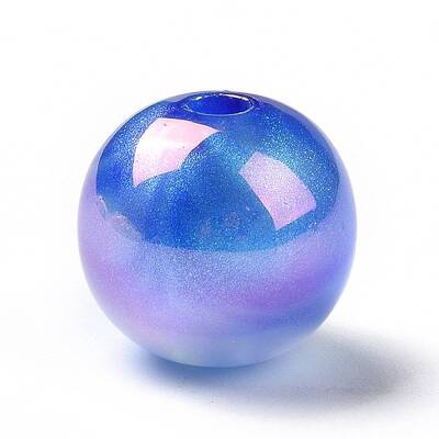 UV Plating Rainbow Iridescent Acrylic Beads