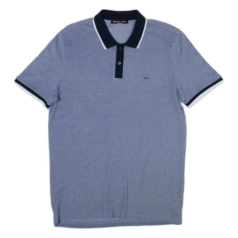 MICHAEL KORS Mens Polo Shirt Blue L