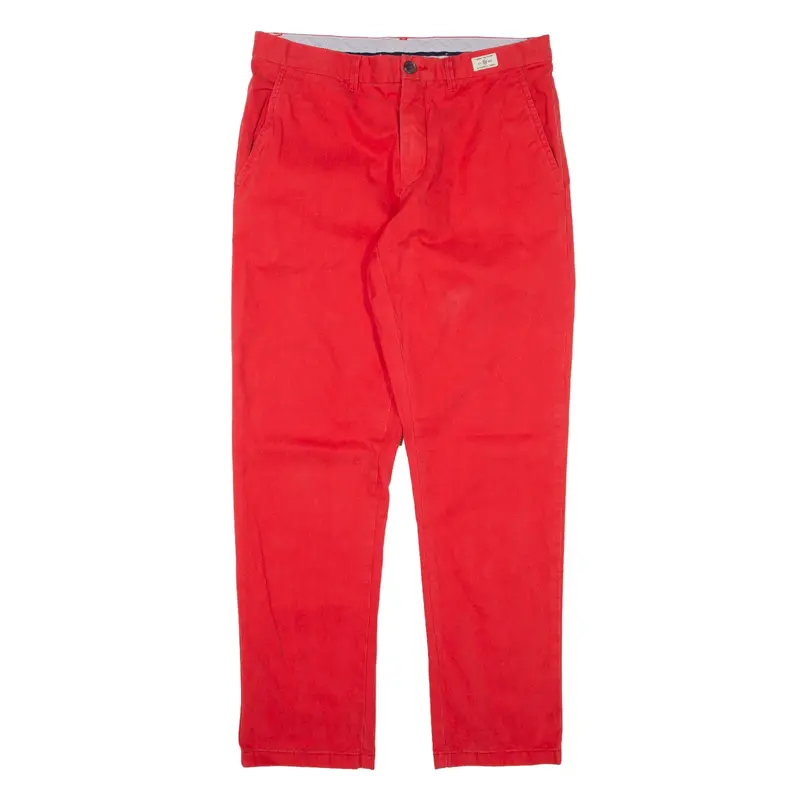 TOMMY HILFIGER Mercer Chino Trousers Red Regular Straight Womens W32 L30