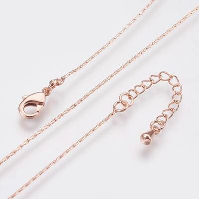 Long-Lasting Plated Brass Boston Link Chain Necklaces