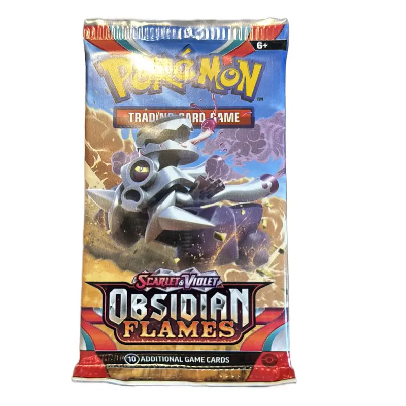 Pokemon Obsidian Flames Booster Pack - 10 Cards per Pack with Chasing Charizard & Geeta Secret Illustration Rares, Intricate ...