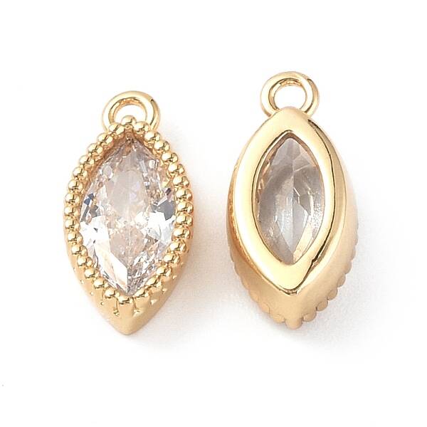 Brass Pendants with Clear Glass Pendants