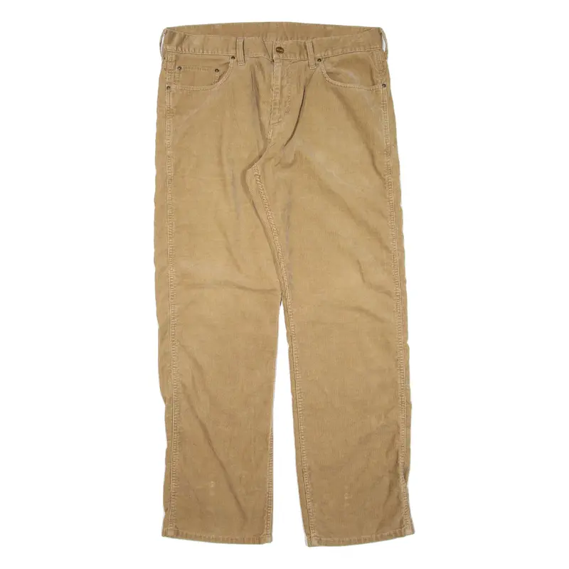 CARHARTT Western Pant Mens Corduroy Trousers Beige Relaxed Straight W36 L34