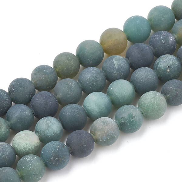 Natural Moss Agate Beads Strands